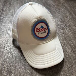 Aviator Nation Coors Light Trucker Hat Unisex White Retro Mesh Snapback Rare